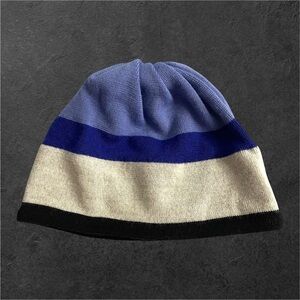 Vintage 80s-90s Metropolis By Couloir Womens Striped Knit Wool Beanie